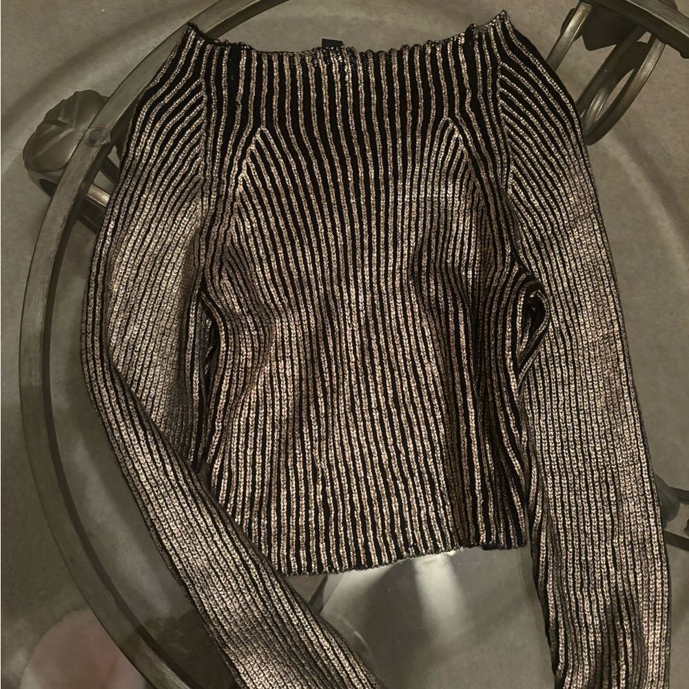 Windsor Metallic Black and Silver Sweater